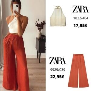 Zara Pointelle Cream/Light Yellow Halter Top